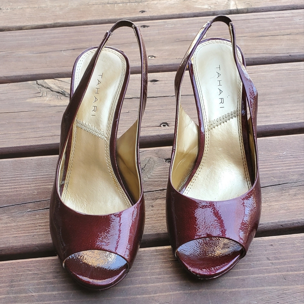 Tahari high heels, burgundy, size 7.5